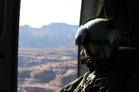 Marine Aboard Sea Knight Helicopter